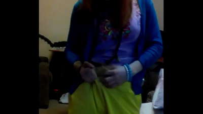 Lähikuva itsetyydytys video punatukkainen Light Fairy kanssa